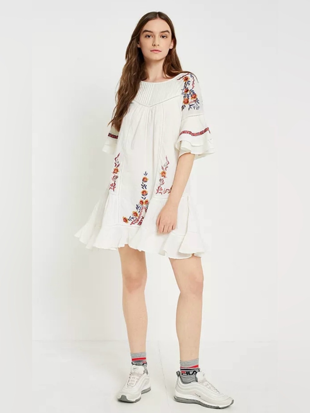 Free People Embroidered Pavlo Dress in Ivory - Picture 8 of 8